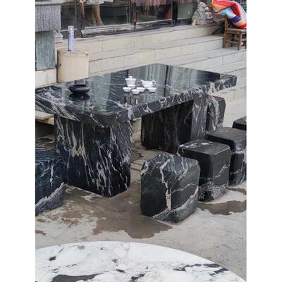 石桌石凳石头休闲石桌子凳子石椅户外一套摆件天然花岗岩庭院花园
