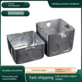 底盒 86型金属开关盒 家用暗装 镀锌暗盒 拉伸盒预埋盒 钢制接线盒