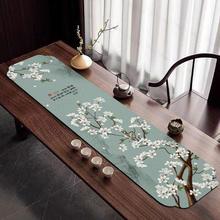 硅藻泥吸水茶垫新中式画烟雨餐桌桌旗长方形边柜防尘垫电视柜桌垫