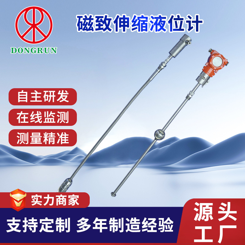 东润在线储罐顶部安装磁翻板液位计DRCM99智能mA型磁致伸缩液位计