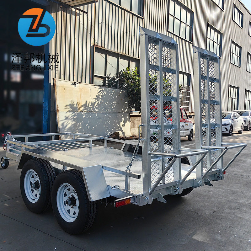 四轮挖机拖车平板运输挖机铲车拖车热镀锌双轴牵引挂车钩机板车,农机/农具/农膜,农用运输车辆,淘宝优惠券,粉丝福利购,淘宝优惠卷