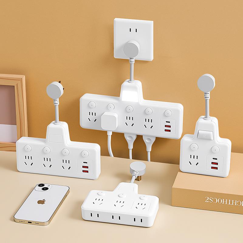 官方正品纯铜插排插座转换器插头多功能一转二三多孔位家用usb
