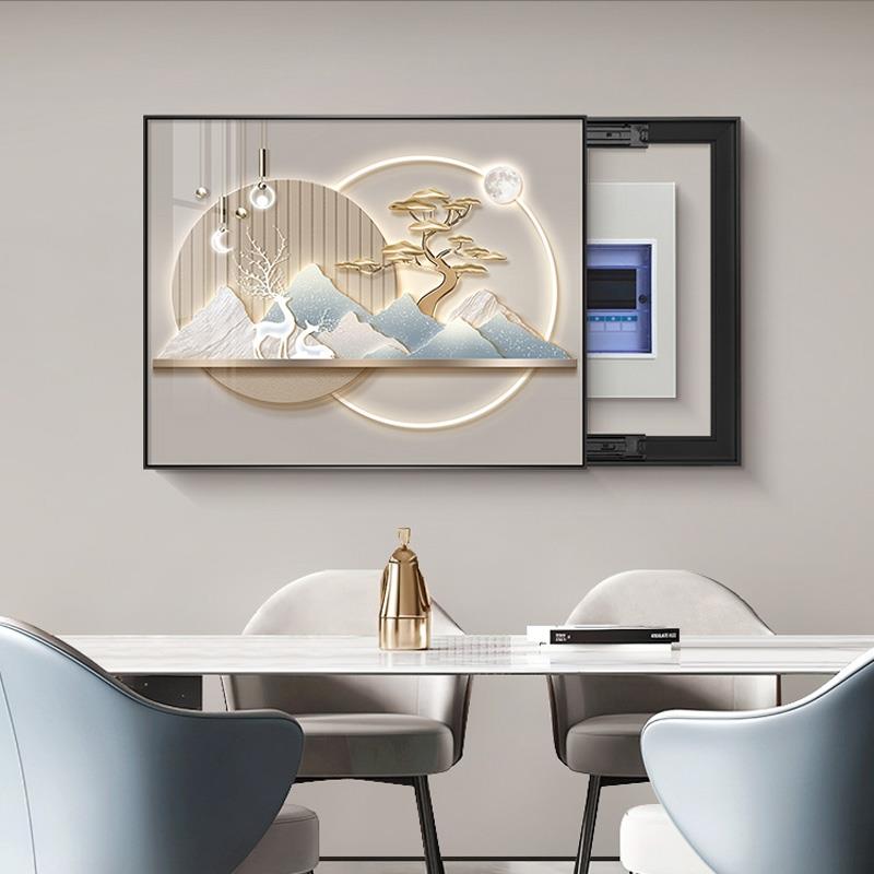 轻奢电表箱装饰画电闸箱信号箱遮挡挂画高级感配电箱盖板2025新款