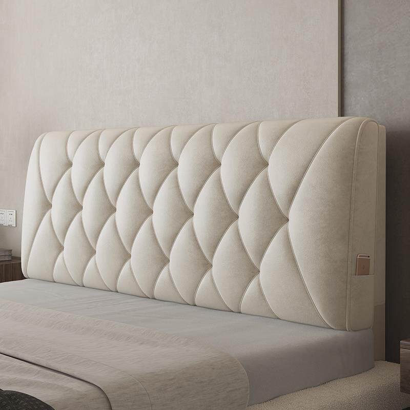 床头软包靠背枕高级感公主风海绵靠垫榻榻米自粘无床头板罩套拆洗