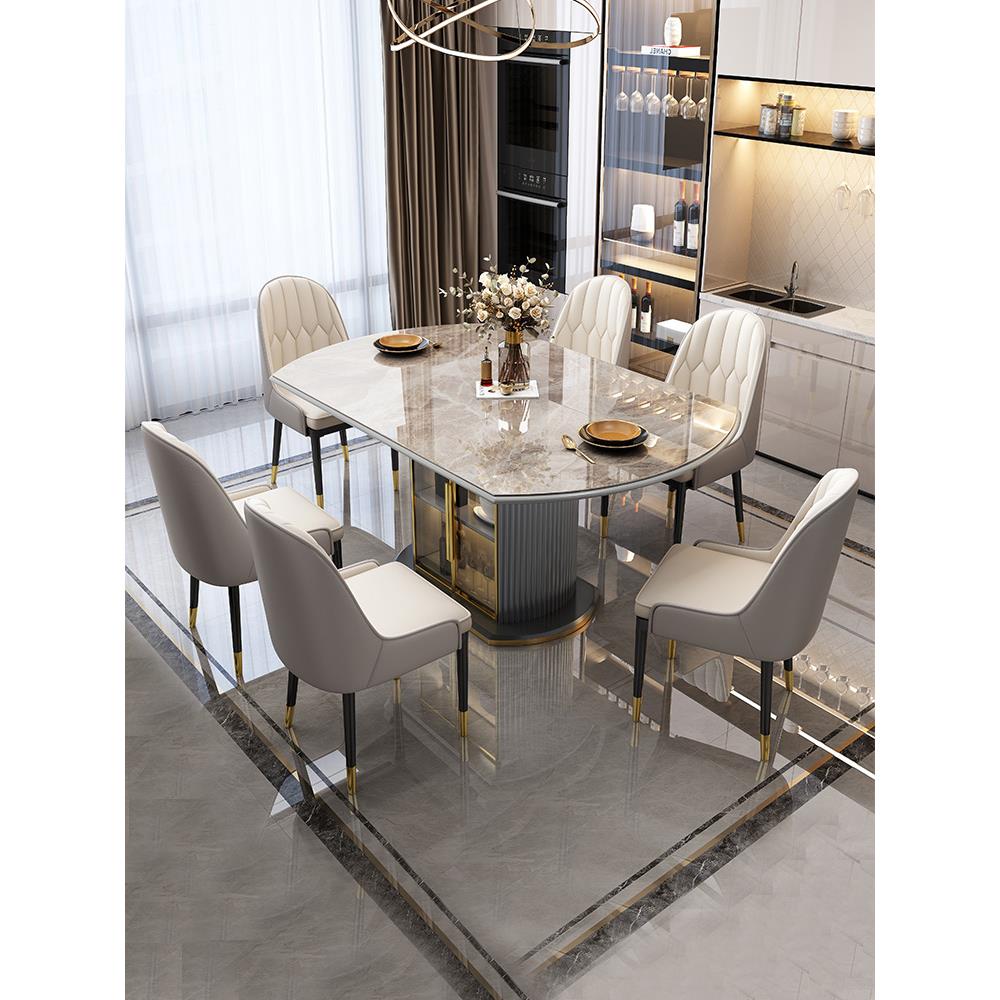 佐慕可变圆伸缩岩板餐桌椅2025新款现代简约轻奢高级感家用小户型