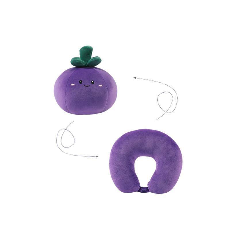 创意山竹u型枕抱枕二合一便携旅行坐车神器办公室午睡护颈两用枕