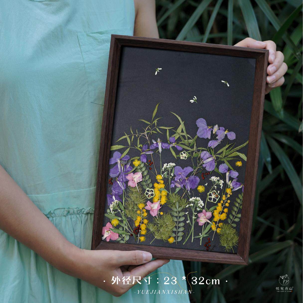 押花画干花相框diy材料包压花装饰画植物标本创意礼物