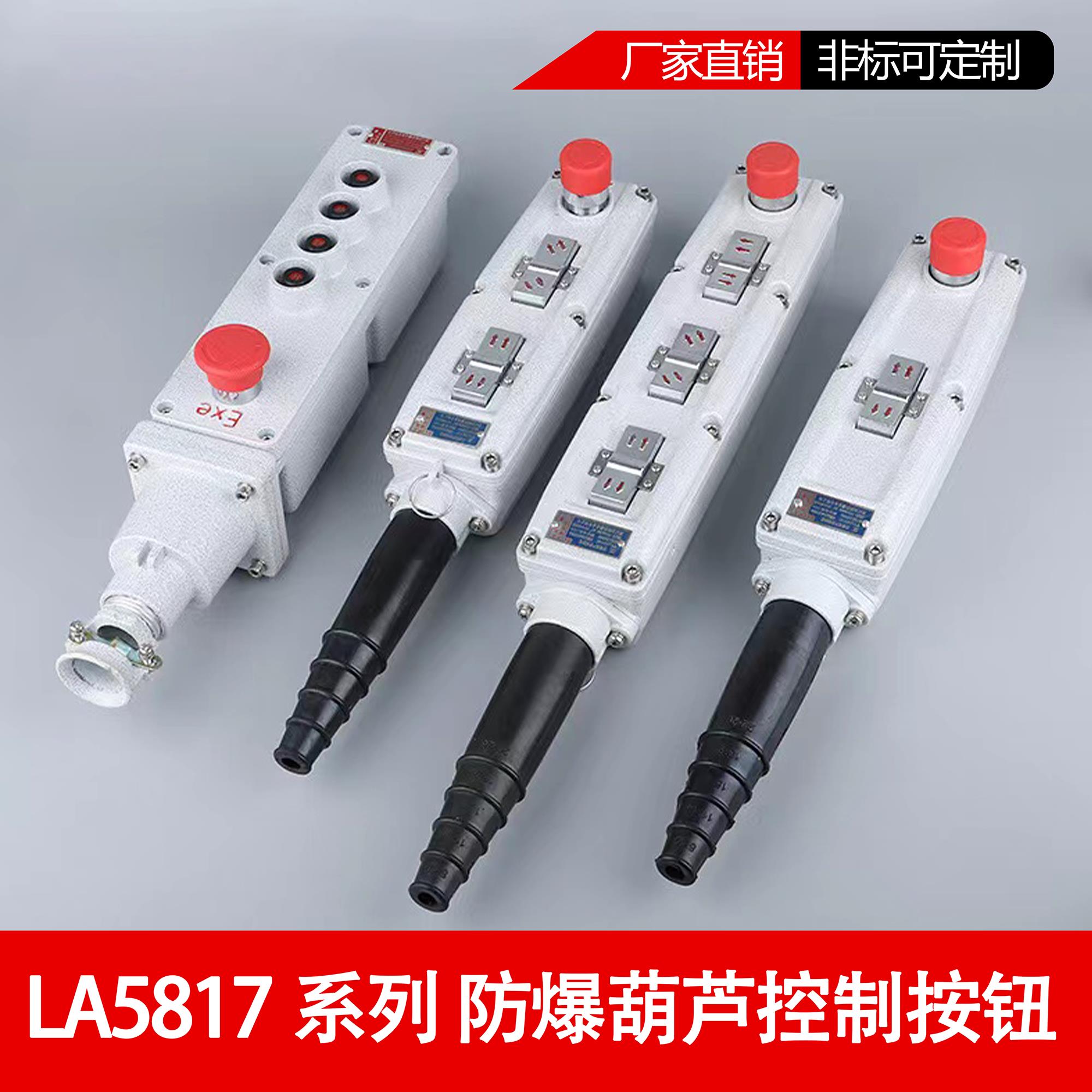 LA5817防爆电动葫芦控制按钮盒4K 6K 8K起重行车升降防爆手柄开关