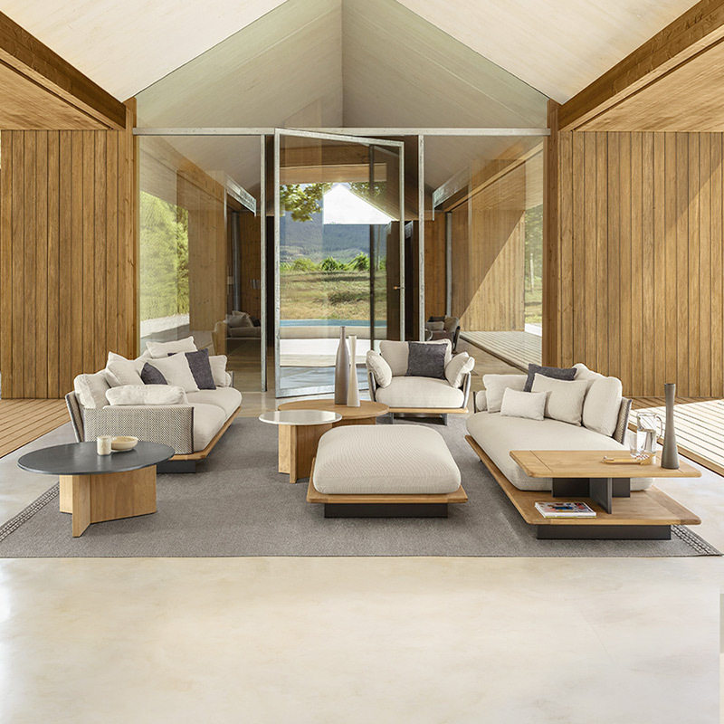 户外沙发花园阳台休闲藤椅编绳北欧酒店别墅民宿室外实木沙发组合,住宅家具,户外沙发,淘宝优惠券,粉丝福利购,淘宝优惠卷