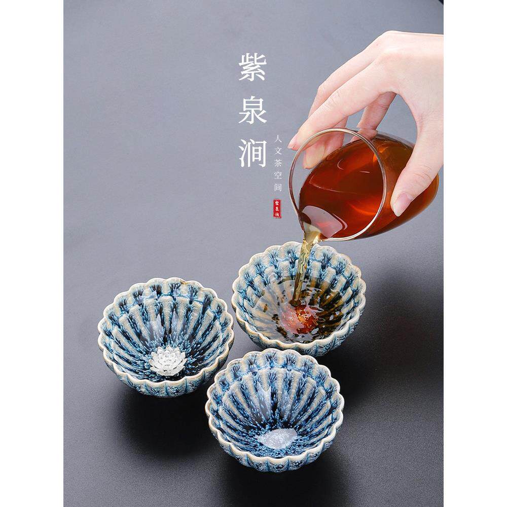 乔乔是l。Pd。紫云。茶具:天目釉杯,功夫杯,月会陶瓷杯