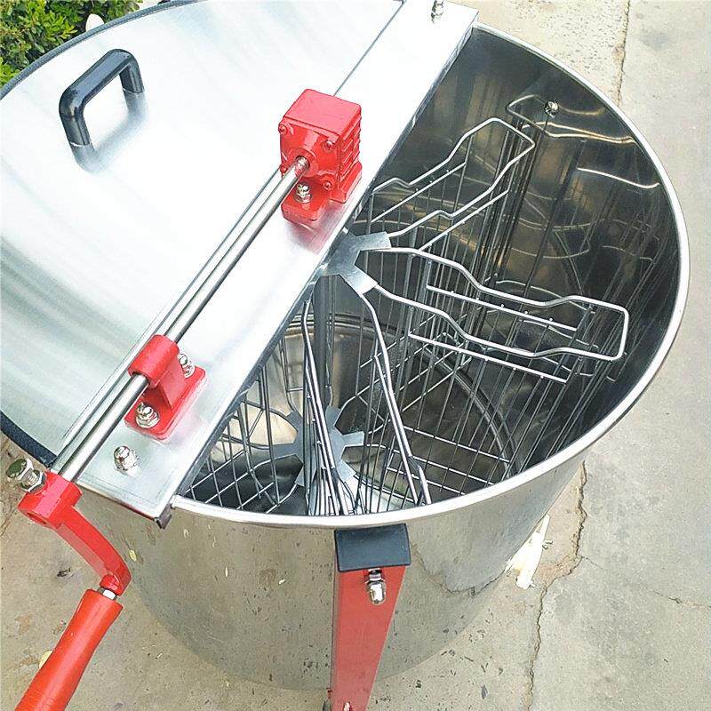 手动六框不锈钢摇蜜机蜂蜜分离机养蜂工具大蜂场专用蜂蜜提取器