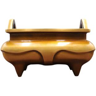 纯铜香炉家用室内供奉祖先宣德炉佛堂供佛四方鼎线香炉长方形香炉