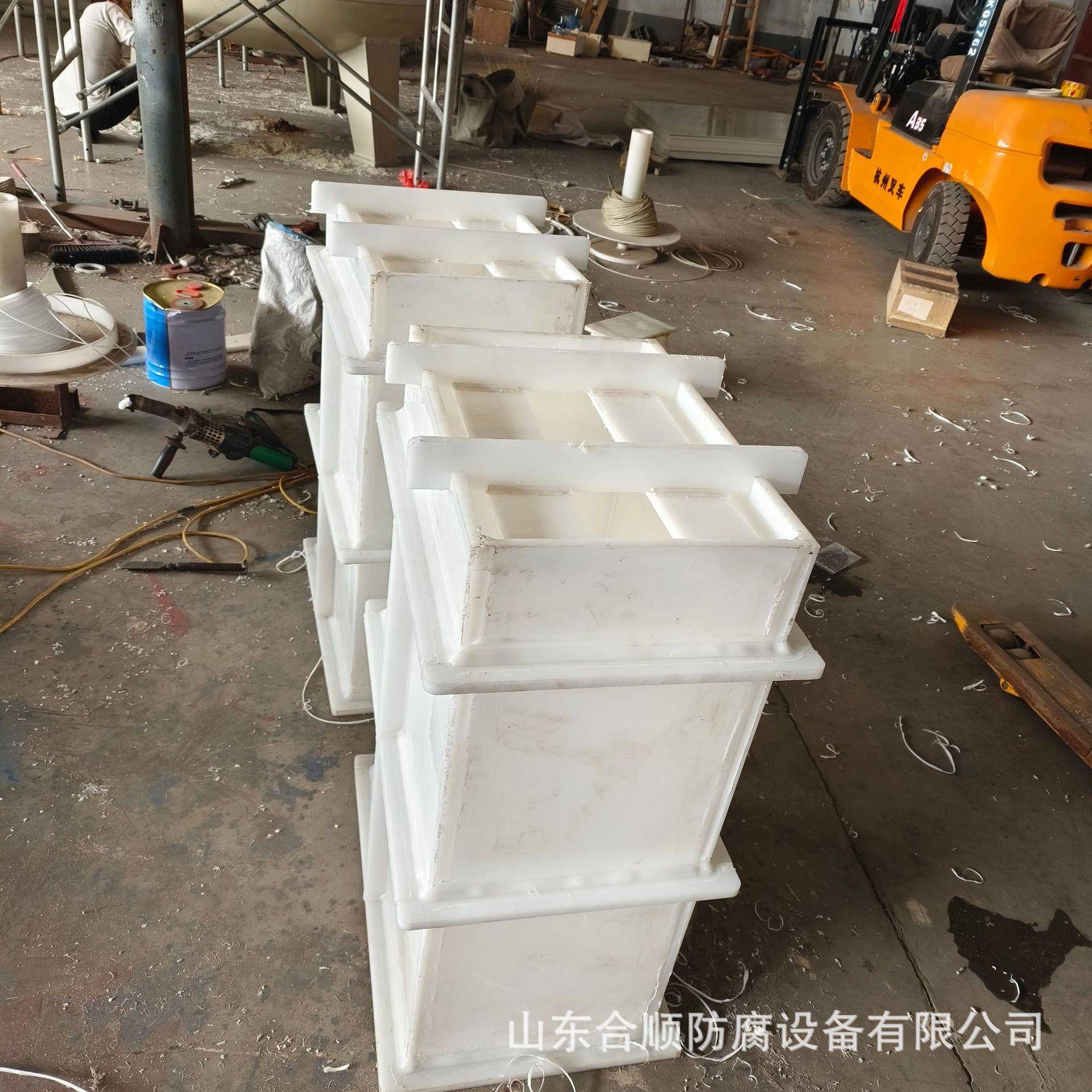 PP槽子PP水槽酸洗槽电镀池规格样式按需制作可来图来样施