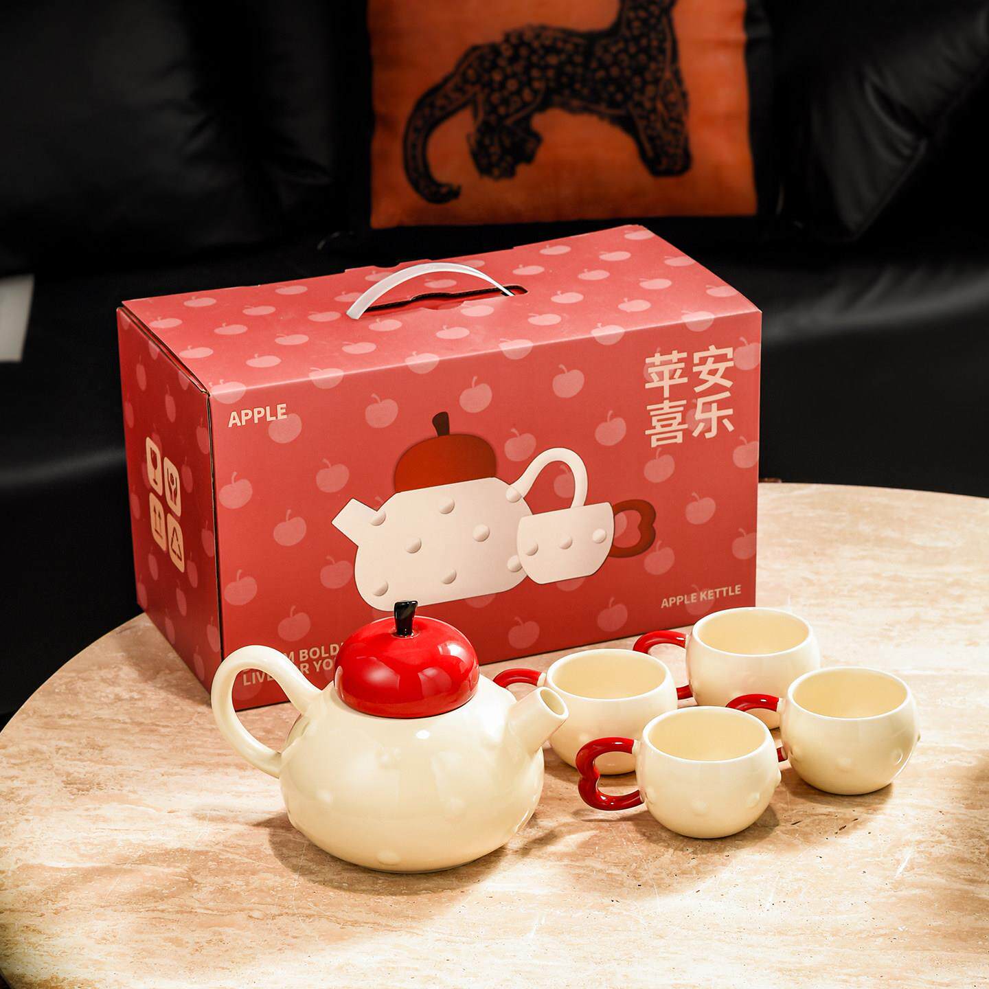 茶壶杯子套装客厅陶瓷水壶花茶茶杯茶具乔迁新居结婚订婚新婚礼物