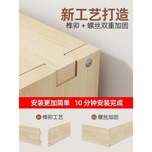 全实木儿童书架落地靠墙置物架矮学生书柜家用客厅简易收纳储物柜