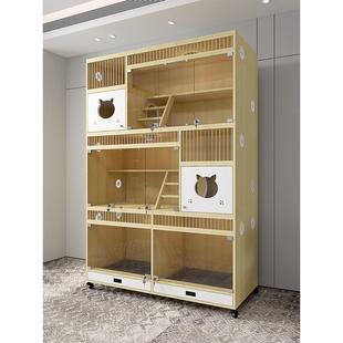 狗笼展示柜猫笼寄养繁育实木猫别墅猫狗一体笼宠物店专用中小型犬