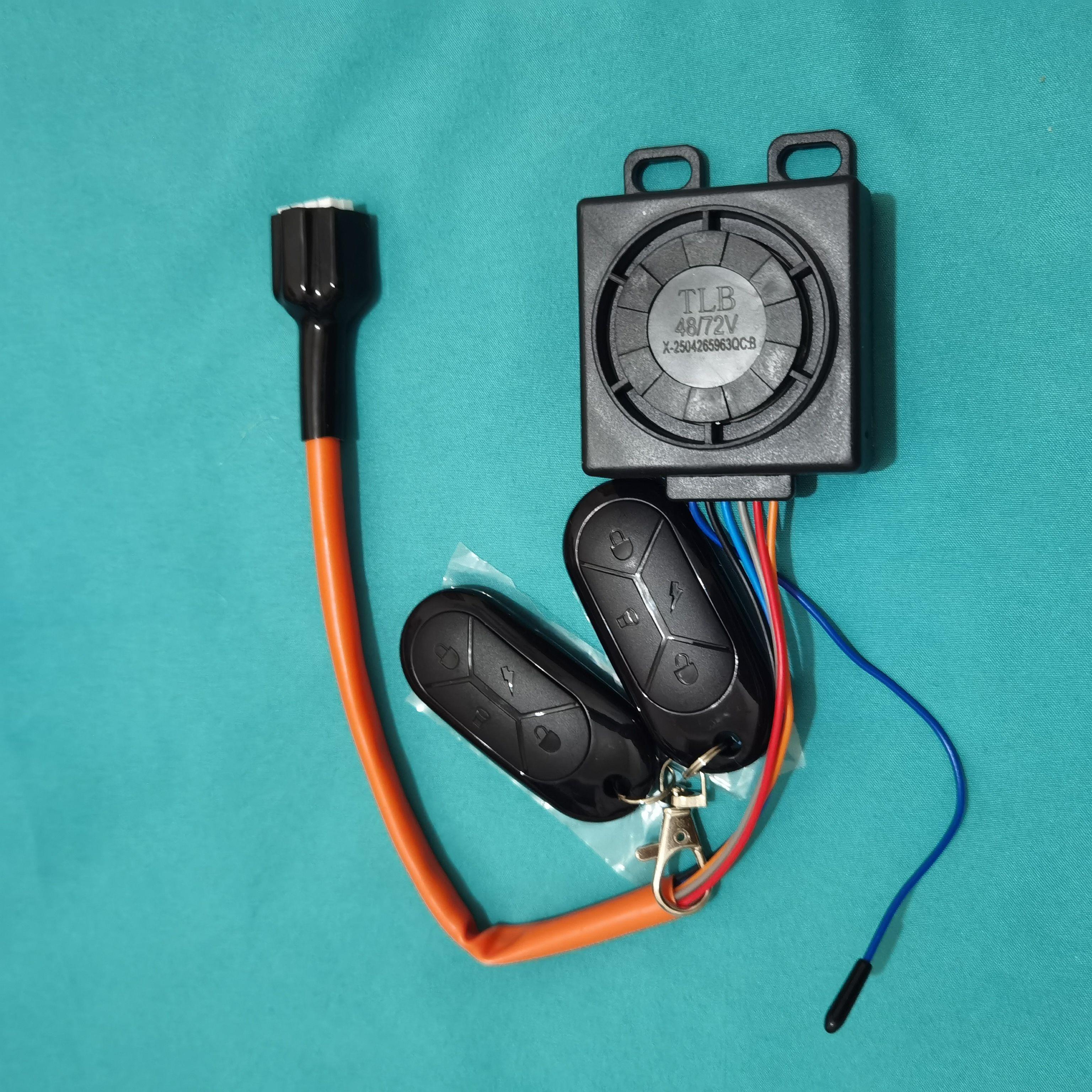 【遥控距离50米】电动汽车防盗装置遥控启动锁电机48V60V72V通用