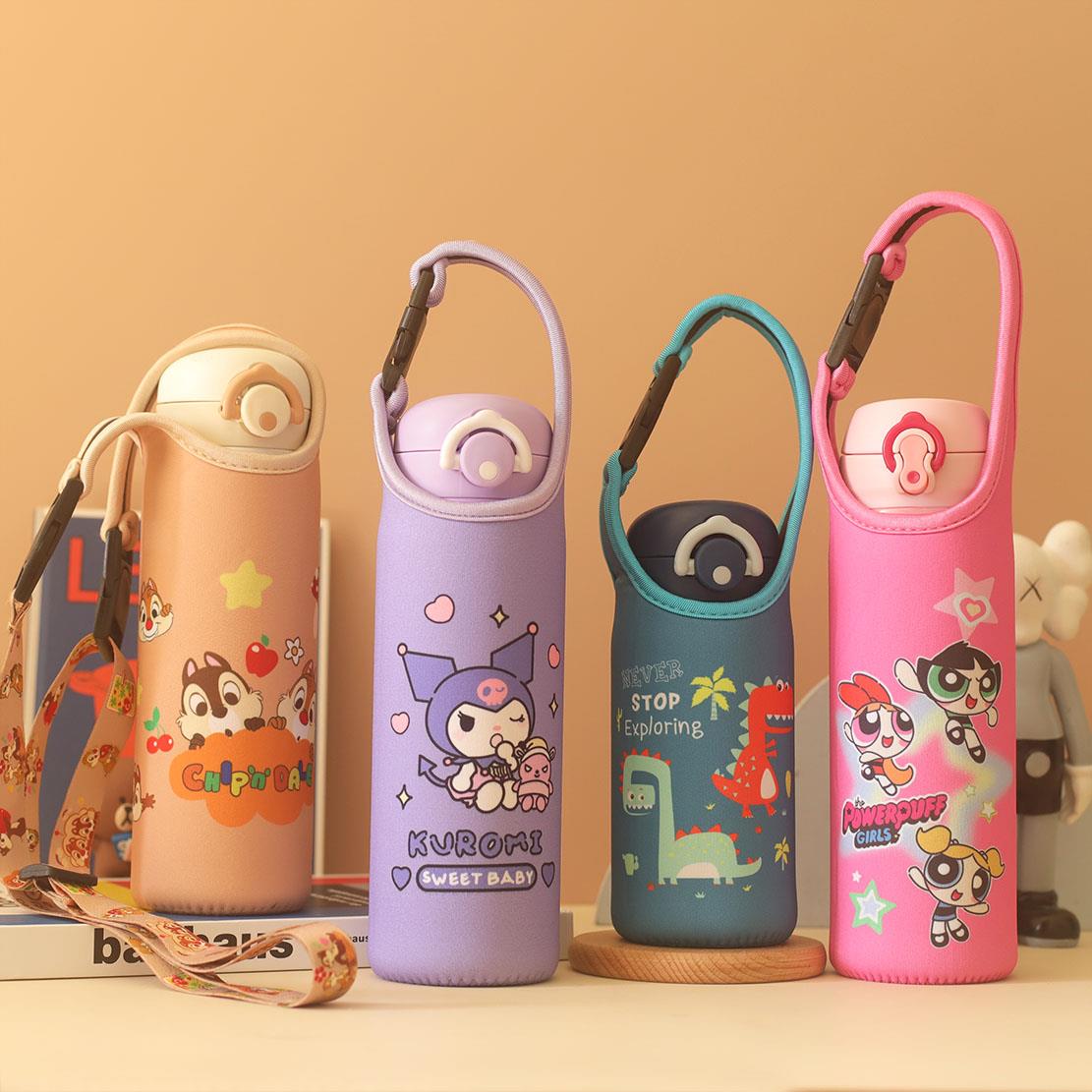 卡通可爱杯套适直径6.5或7保温杯350 400 500 600手提斜挎保护套