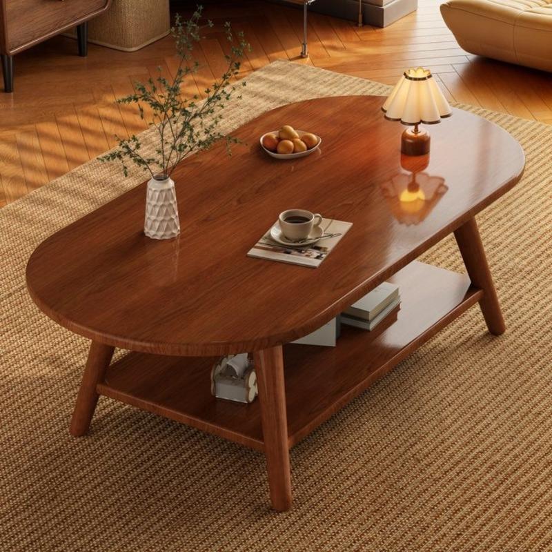 茶几2025新款客厅家用小户型实木腿茶桌办公室简约桌子长方形中式