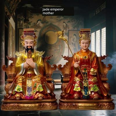 玉皇大帝王母神雕像树脂玉皇大帝雕像家佛堂祭拜老天业耀池王母皇