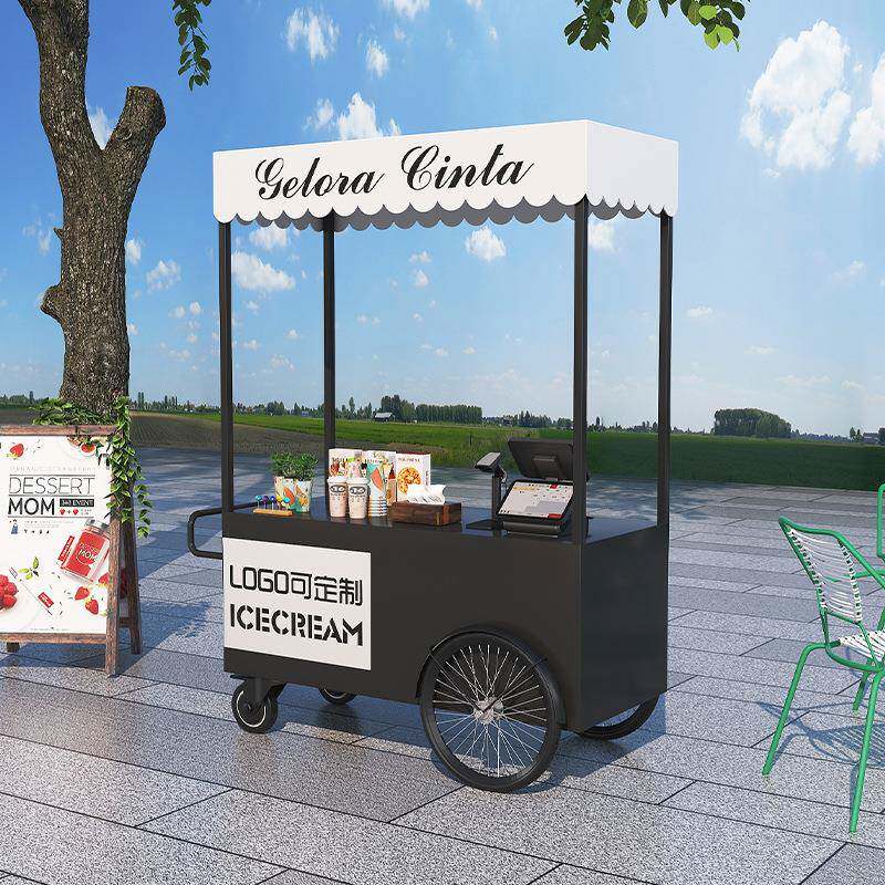 街头餐车手推车摆摊油炸小吃车网红烤苕皮卖奶茶咖啡炸串关东煮