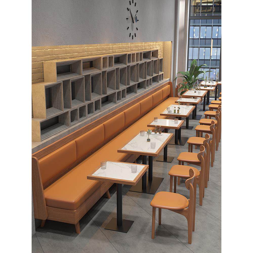主题餐厅定制卡座沙发商用日料面馆餐吧实木饭店火锅烧烤餐饮桌椅