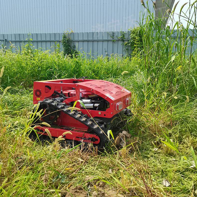 履带式割草机全地形工作智能遥控小区道路绿化剪草碎草开荒除草机
