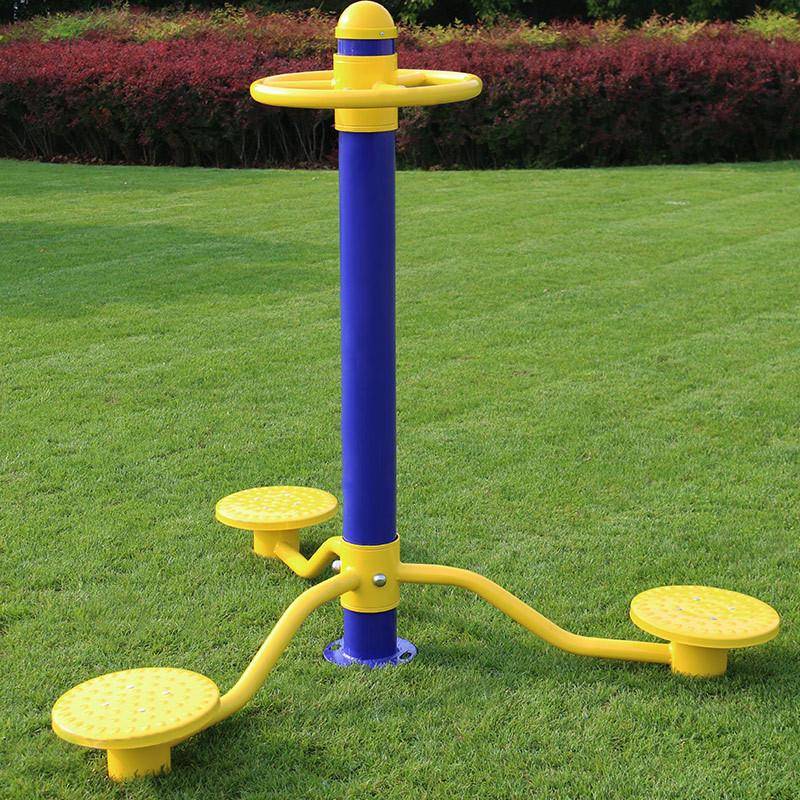 定做 广场公园小区体育运动用品室外健身器材把式三位扭腰器