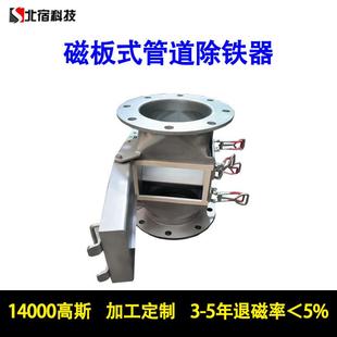 定制干粉强磁管道除铁设备磁力12000高斯高场强304强磁磁板除铁设