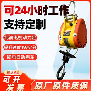 修升降起重卷扬机 小金刚电动葫芦220V家用吊机提升机0.5吨建筑装