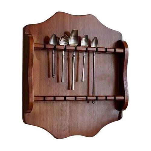 实木覆古墙上置物架法式墙面装饰壁挂刀叉勺木架挂墙展示架厨房