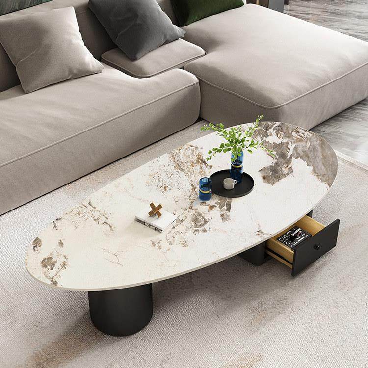 椭圆形岩板茶几轻奢现代简约极简不规则客厅创意水滴形意式茶几,住宅家具,茶几,淘宝优惠券,粉丝福利购,淘宝优惠卷