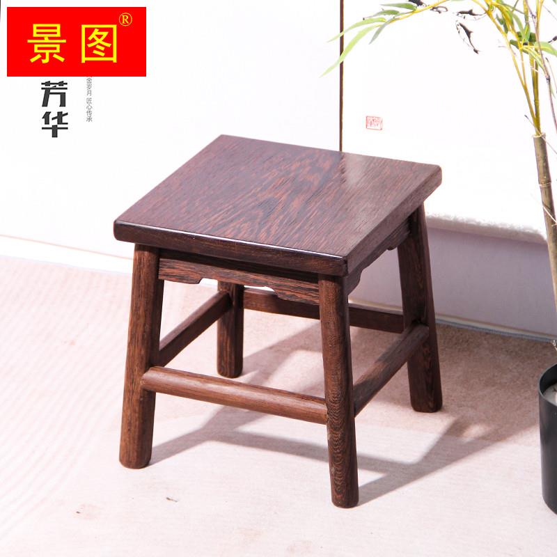 鸡翅木凳子小方凳饭厅家用中式红木复古小木凳餐凳矮凳实木凳板凳