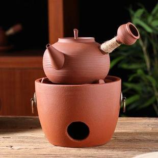 家用陶瓷侧把煮水壶泡茶烧水壶功夫茶炭炉煮茶器 潮州红泥砂铫壶
