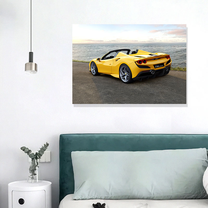 汽车装饰画跑车挂画现代简约无框画儿童房男孩卧室床头房间墙壁画