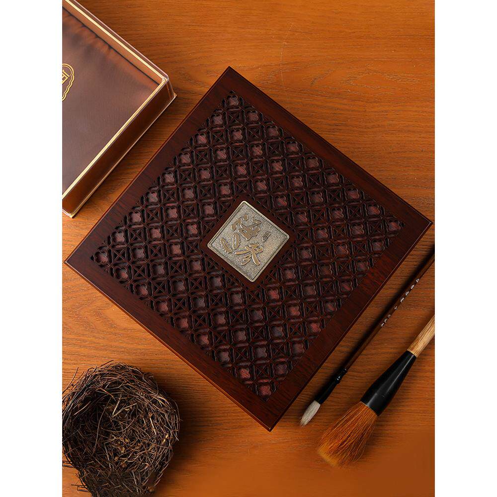 海参木盒礼品盒包装盒方形内盒礼品盒内盒塑料盒刻花铭牌