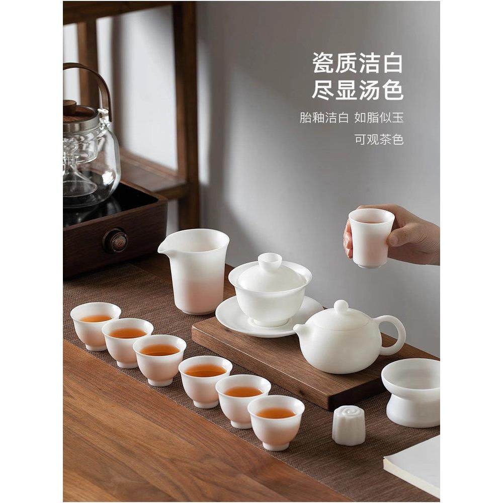 瑞丽冰型素烧玉瓷功夫茶具套装家用有盖碗杯全套可达高档礼盒礼品,餐饮具,功夫茶具,淘宝优惠券,粉丝福利购,淘宝优惠卷