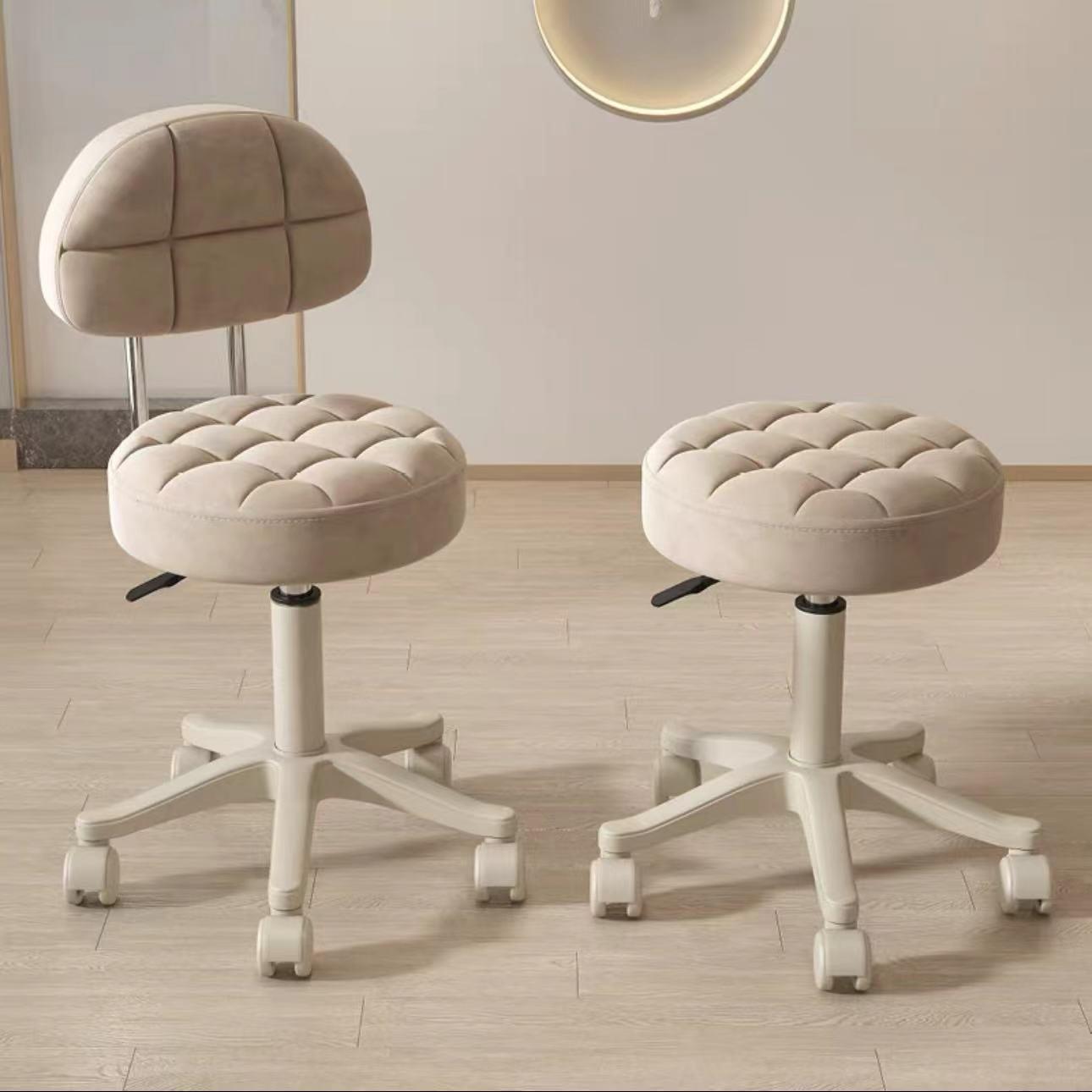 美容院凳子滑轮旋转升降圆凳化妆梳妆凳美发美甲理发椅吧凳大工椅