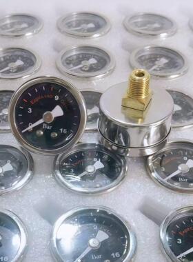 YN35不锈钢气动咖啡机压力表16Bar1.6mpa萃取用蒸汽压力表PT螺纹