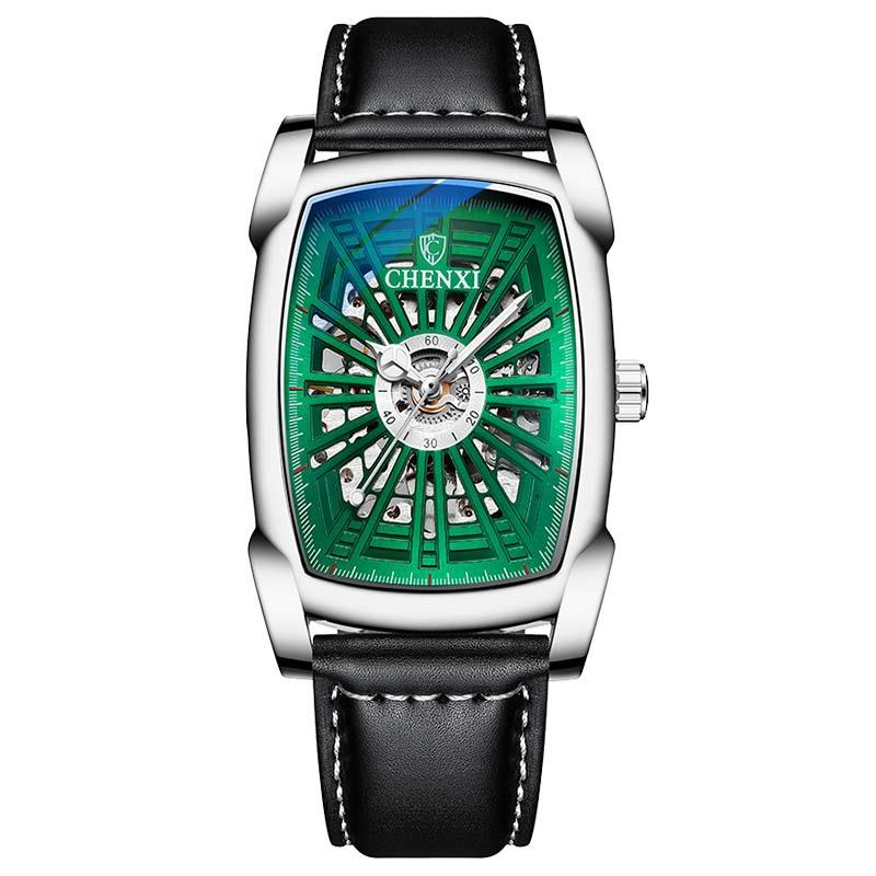 瑞士游丝摆动蝴蝶扣全自动纯机械表男士手表夜光防水双面镂空大气