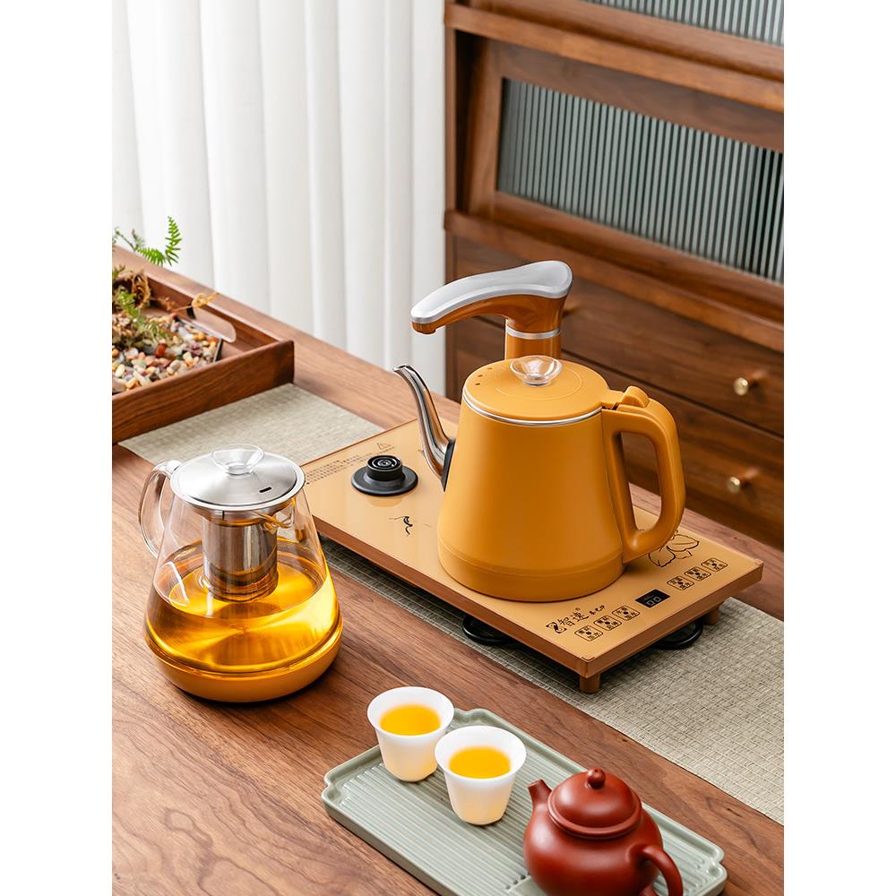 功夫茶具茶台烧水壶全自动上水整套煮茶器茶海嵌入式一体家用套装