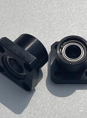 带扣环双轴承方法兰型轴承座组件BGSBB内径3~50固定座45#号钢发黑