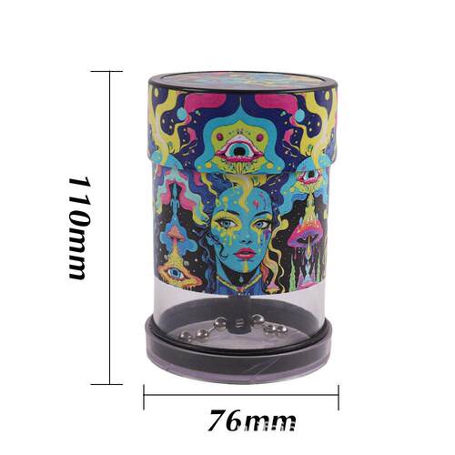 升级款链条磨烟器大功率uv彩印创意电动按压式grinder烟具研磨器