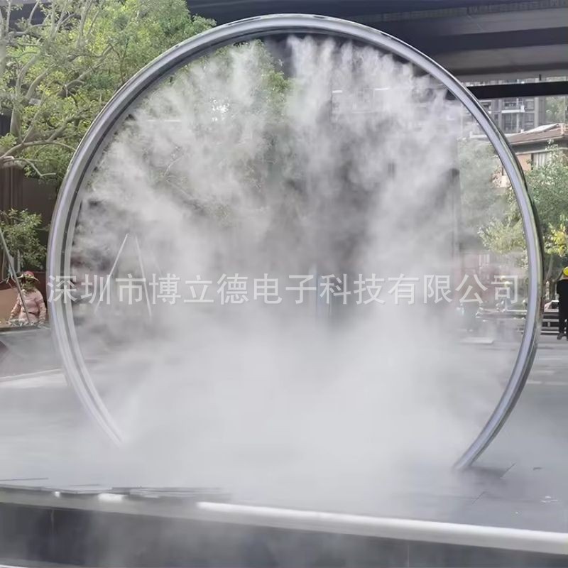 户外互动冷雾喷泉小型水景设备网红景区人造冷雾雾森景观源头厂家