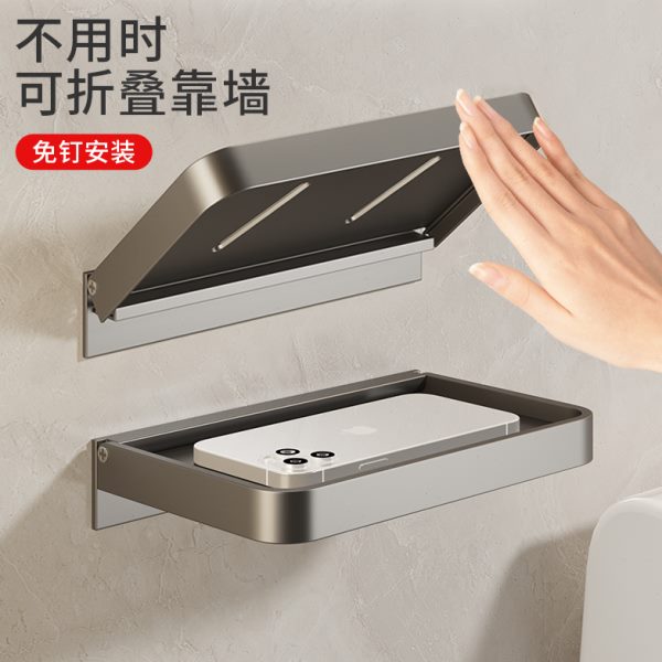 折叠浴室置物架免打孔卫生间各种神器洗漱台壁挂厕所墙上收纳架子