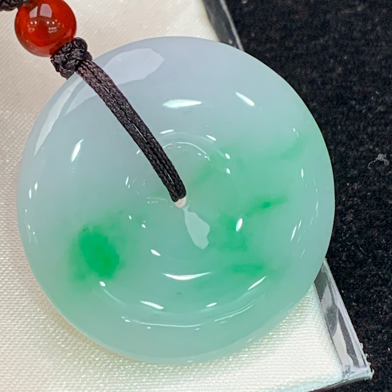 直播货源缅甸天然翡翠吊坠冰糯种水A货 平安扣玉石玉器玉吊坠挂件