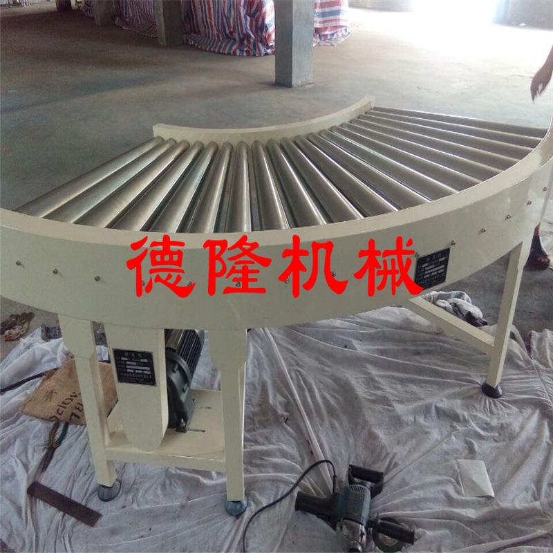 厂家供应180度转弯输送机90度转弯滚筒输送机镀锌滚筒输送线