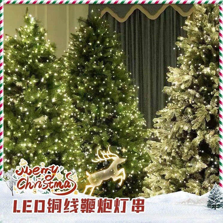 新品led绿线铜丝遥控圣诞节日氛围灯串室内房间氛围装饰彩灯串