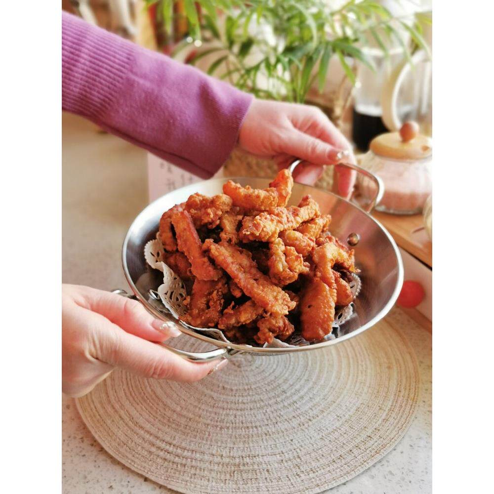 轻巧创意18-10不锈钢西班牙海鲜饭锅煎锅干锅餐盘炸鸡冷盘饭盘