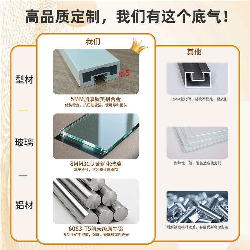 极窄厨房推拉门定制吊轨三联动客厅阳台钛镁铝合金卫生间玻璃移门